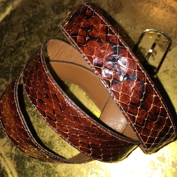 Snakeskin Belt Esquire Leather Cocco Cognac - Picture 4 of 16